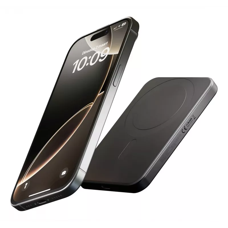 Magnetic Powerbank 5000mAh MagSafe/Qi2 melns