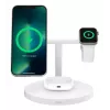 Belkin BoostCharge Pro 3-in-1 bezvadu uzlādes stacija baltā krāsā