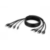 Belkin Secure KVM Combo kabelis - Video- / USB- / Audio-kabelis - TAA-Compliant - USB, Mini-Plug, HDMI (M)