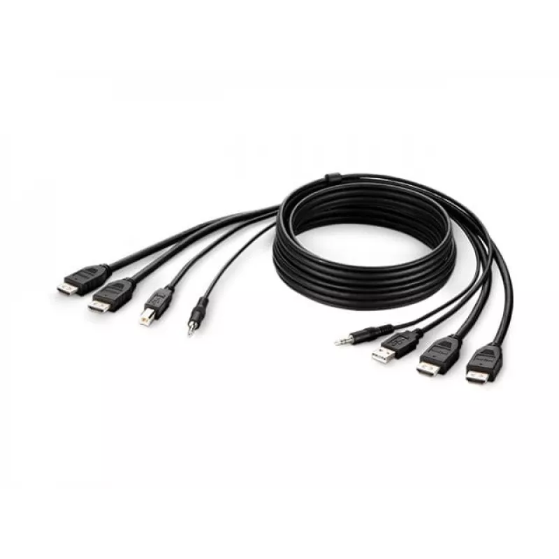 Belkin Secure KVM Combo kabelis - Video- / USB- / Audio-kabelis - TAA-Compliant - USB, Mini-Plug, HDMI (M)
