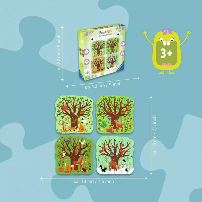 Puzzle UP - Četri gadalaiki (12, 16, 20 un 24 gabaliņi)