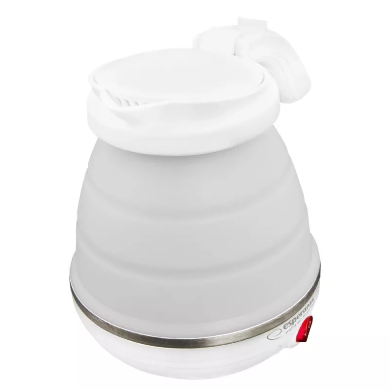 Elektriskā tējkanna ESPERANZA EKK023 — 0,5 l, 750 W, balta, nerūsējošais tērauds un plastmasa