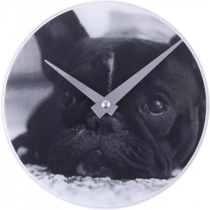 NeXtime klok 5173 Little Dog, Ø20 cm, Sienas, Melns
