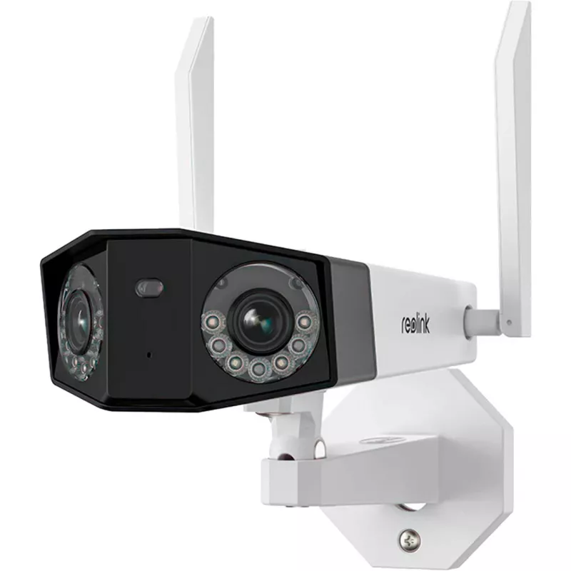 Reolink Duo Series W730 - 4K āra Wi-Fi kamera, divu objektīvu, 180° panorāmas skats, personu/transportlīdzekļu/dzīvnieku noteikšana
