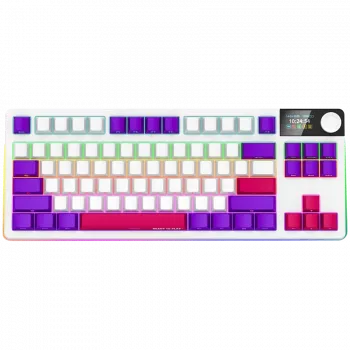LORGAR KBP70TKLW, bezvadu TKL mehāniskā spēļu tastatūra Pro, balta, EN izkārtojums
