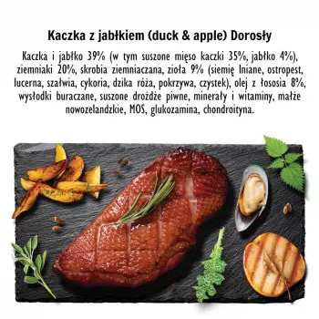 PAKA ZWIERZAKA Pīle ar ābolu M - sausā suņu barība - 9kg