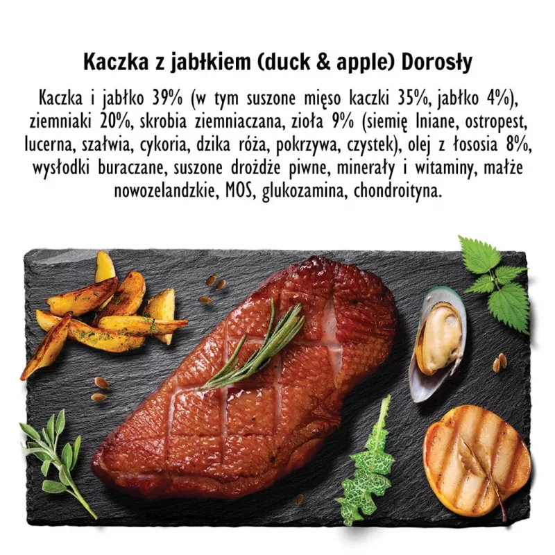 PAKA ZWIERZAKA Pīle ar ābolu M - sausā suņu barība - 9kg