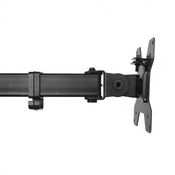 Maclean MC-967 Divu monitoru vertikālais galda stiprinājums, VESA max 100x100, 13-27 inch, 2x 9 kg, pulverkrāsots, ar slīpumu, rotāciju un regulēšanu