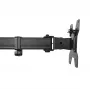 Maclean MC-967 Divu monitoru vertikālais galda stiprinājums, VESA max 100x100, 13-27 inch, 2x 9 kg, pulverkrāsots, ar slīpumu, rotāciju un regulēšanu