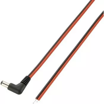 VOLTCRAFT zemsprieguma savienojuma kabelis, zemsprieguma spraudnis - kabelis, atvērts gals, 5,5 mm, 2,5 mm, 2 m, 1 gab. (93025c179)
