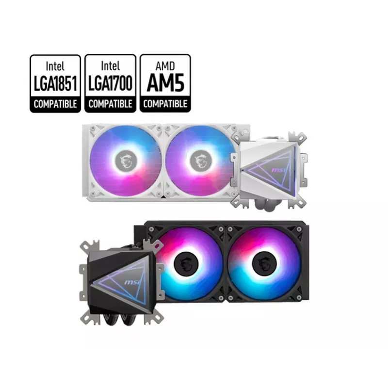 MSI MAG Coreliquid I240 Procesora šķidruma dzesēšanas komplekts 12 cm Balts 1 gab.