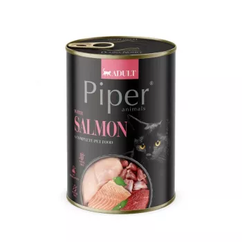 PIPER Animals with salmon - mitrā kaķu barība - 400g