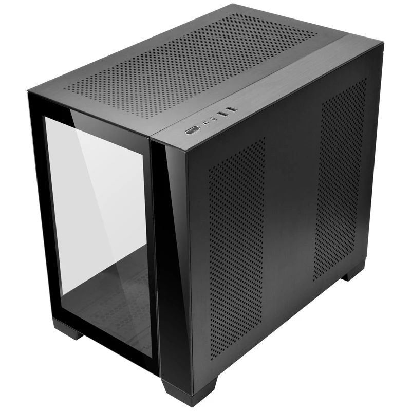 Lian Li O11 Dynamic Mini + Mini Riser Card - PCIe 4.0, melns