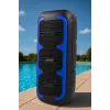 Pārnēsājams stereo skaļrunis SQUEAK SQ1009 — Bluetooth 5.3, 45 W RMS, 10 stundu akumulators, FM, USB, AUX, LED, 1800 mAh, melns