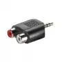 3,5 mm adapteris VALUE 3,5 mm vīr. uz 2x RCA siev.