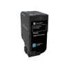 tonera kasete Lexmark CS720 Standard Yield 2500 lapas ciāna