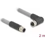 DeLOCK 80543 sensora/izpildmehānisma kabelis 2 m RST M12 pelēks