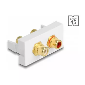 DeLOCK Easy 45 ligzda 2 x RCA balta ABS