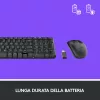 Logitech Wireless Combo MK220 - tastatūras un peles komplekts - bezvadu - 2,4 GHz - itāļu - tumši pelēks (920-003721)