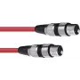 Audio kabelis Omnitronic 30220900 1.5m XLR 3-pin sarkans