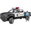 Rotaļu policijas pikaps BRUDER RAM 2500 Police 02505 – mēroga modelis, spēļu auto