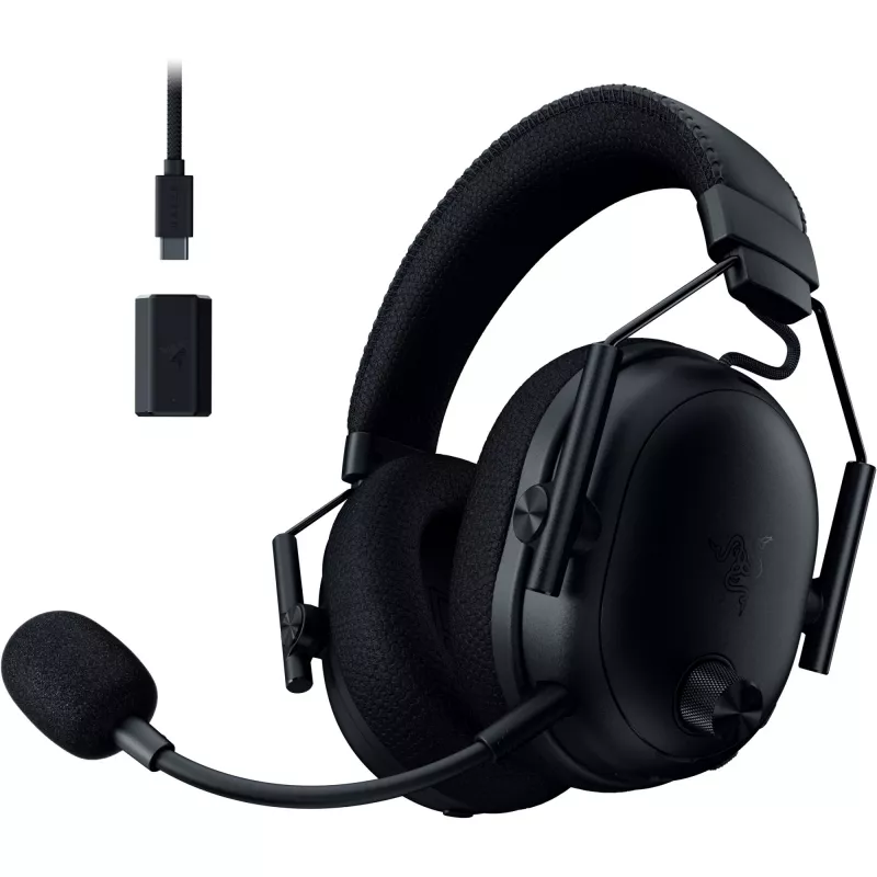 BlackShark V3 Pro, spēļu austiņas melnas, ANC, 2,4 GHz dongle, Bluetooth, USB, 3,5 mm ligzda