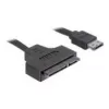 SATA kabelis DeLOCK ESATAP-100 0.5m melns