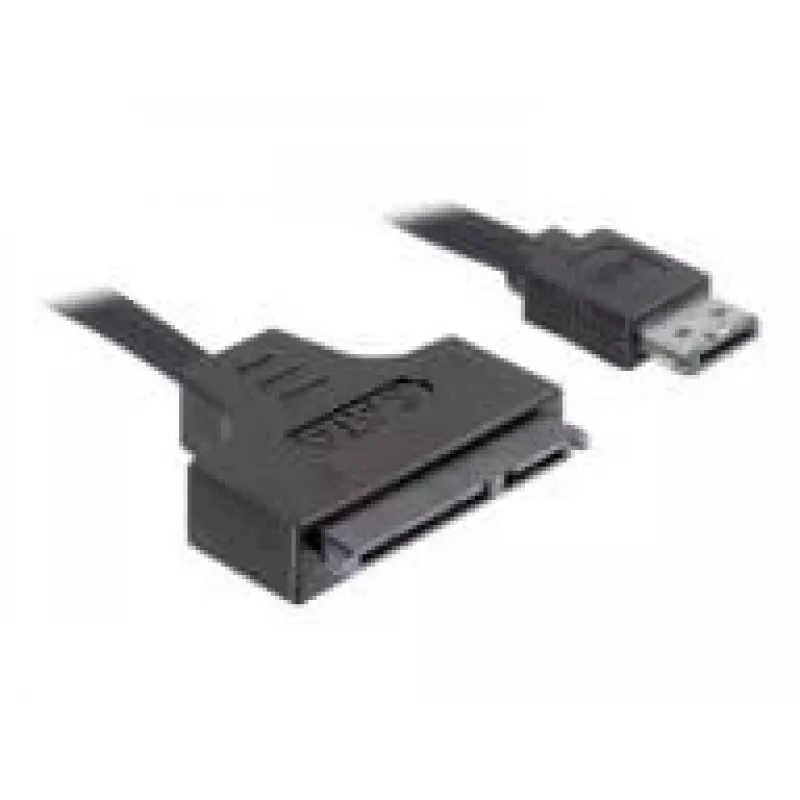 SATA kabelis DeLOCK ESATAP-100 0.5m melns
