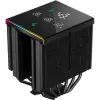 Gaisa dzesētājs DeepCool AK620 Digital PRO — 120 mm ventilators, 1750 RPM, 25 dB, 12 V, piemērots LGA1700/AM5, melns