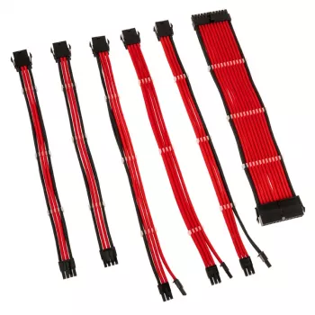 Kabeļu pagarinājumu komplekts Kolink Core Adept Red 0,35 m 6 gab.
