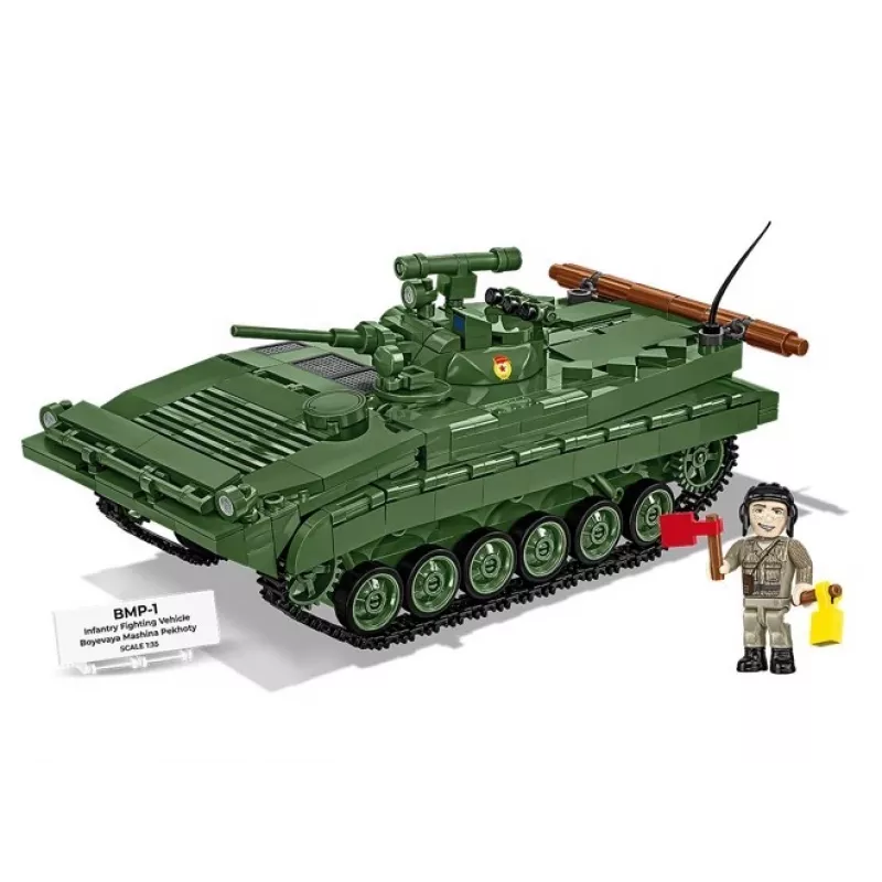 Konstruktoru komplekts Cobi Blocks BMP-1 758 detaļas - mēroga modelis no būvklučiem