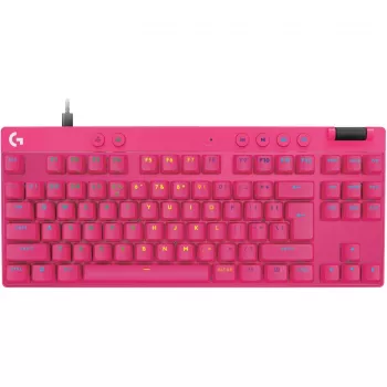 Logitech G PRO X TKL RAPID tastatūra spēlēm USB QWERTY rozā bez ciparu bloka