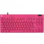 Logitech G PRO X TKL RAPID tastatūra spēlēm USB QWERTY rozā bez ciparu bloka