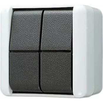 JUNG 809W Electrical Switch Spiedpogas slēdzis Melns - Balts (809W)