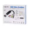 LogiLink USB 2.0 a/V Grabber. USB a/M Zu 3xCinch + MiniDIN5/F. Melns
