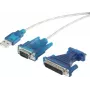 Seriālais kabelis Renkforce RF-4222053 USB Type-A DB-25 Melns 0.4 m