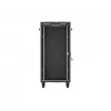 Tīkla statīva skapis LANBERG 19 collu 24U 600x800 mm melns ar stikla durvīm un LCD izgriezumu (plakanais iepakojums) v2