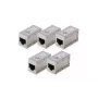 Digitus CAT 6 modulārie savienotāji, ekranēti, 5 gab., RJ-45, zelta kontakti, sudraba