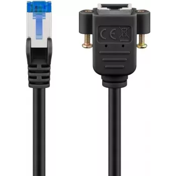 Goobay CAT 6A pagarinātājs, S/FTP (PiMF), melns (65642)