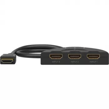 Goobay | HDMI pārslēdzējs 3 pret 1 (4K @ 30 Hz) | 58487 | Melns | HDMI ligzda | 3 HDMI ligzdas | 0,58 m