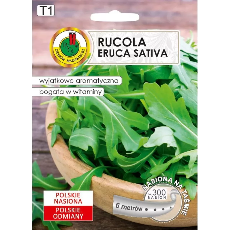 Sēklas uz lentes — Apte Rukola (Eruca sativa) 6 m mājas un dārza audzēšanai