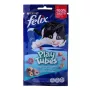 Sausais kaķu kārums Felix Play Tubes zivs un garneļu garšā 50 g — uzkodu tūbiņas pieaugušiem kaķiem, 35% olbaltumvielu, 19,5% tauku
