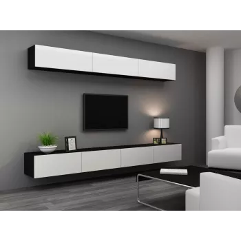 Cama Skapis VIGO 90 slēgts 90/35/32 melns/balts glancēts