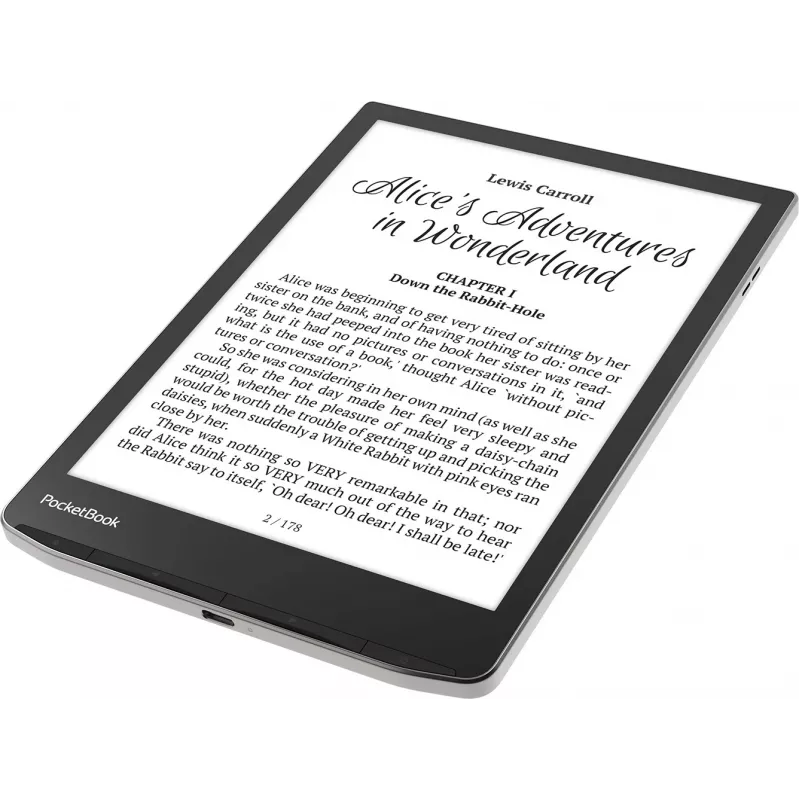 E-grāmatu lasītājs PocketBook InkPad 4 7,8 collu E Ink Carta, 32 GB, Wi‑Fi, melns/sudrabains