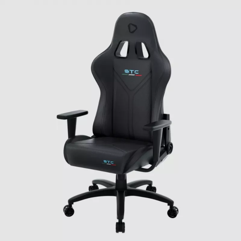 Spēļu krēsls Onex STC Tribute Hardcore Melns — ergonomisks sēdeklis datoram un konsolēm, regulējams augstums un atzveltne