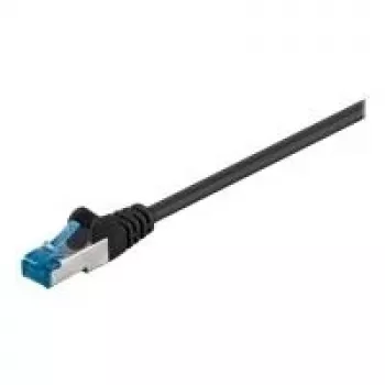Wentronic Goobay CAT 6a komutācijas kabelis, S/FTP (PiMF), melns, 3 m - LSZH bez halogēna, varš (93787)