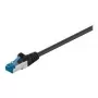Wentronic Goobay CAT 6a komutācijas kabelis, S/FTP (PiMF), melns, 3 m - LSZH bez halogēna, varš (93787)