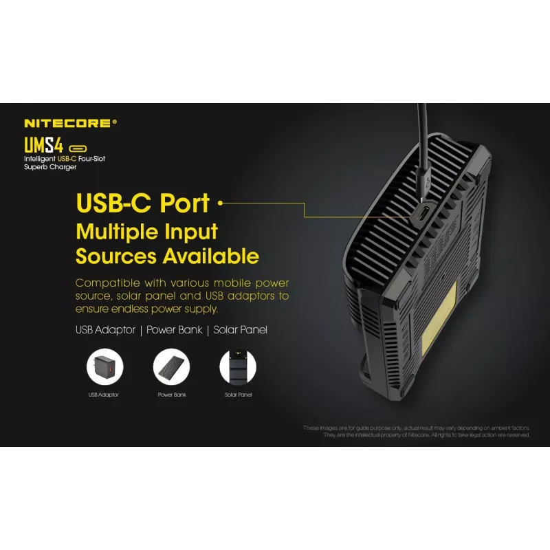 Lādētājs Nitecore UMS4