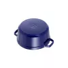 Staub 24 cm apaļa čuguna katls tumši zilā krāsā