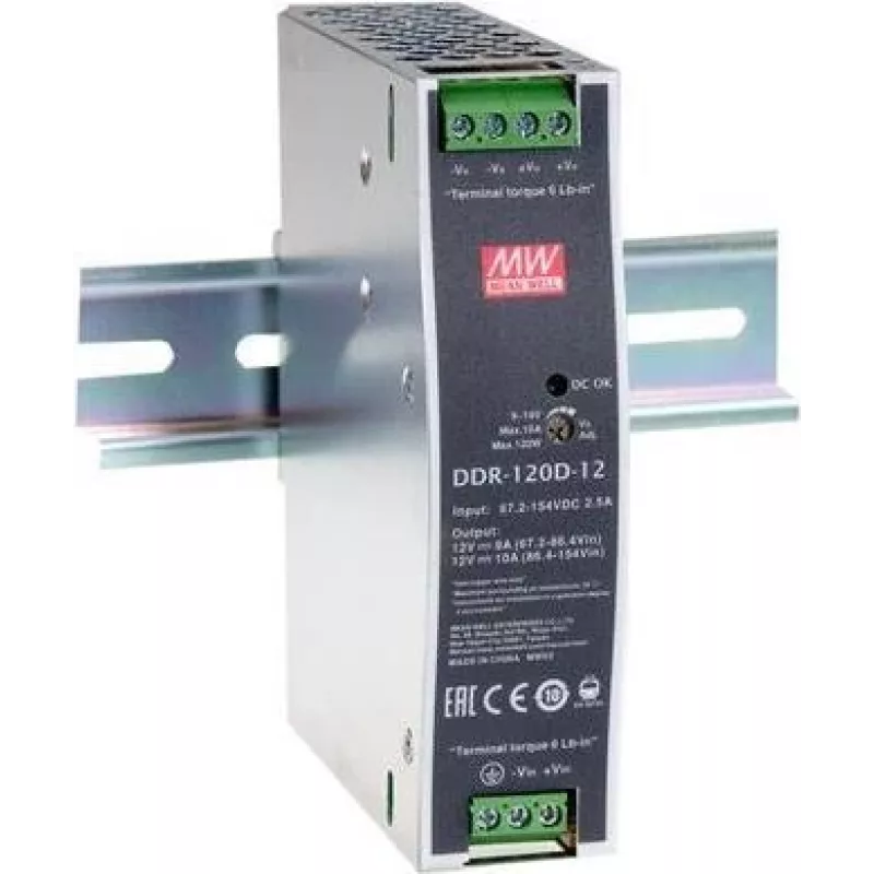 MEAN WELL DDR-120A-12 strāvas adapteris 120 W 12 V RoHS